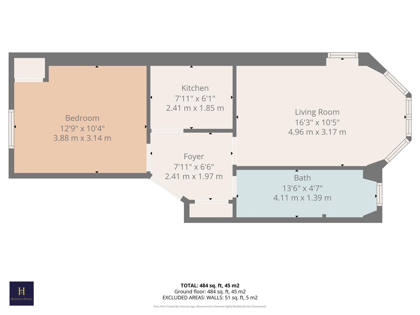 Flat 3/1, 240, Main Street, Glasgow floorplan