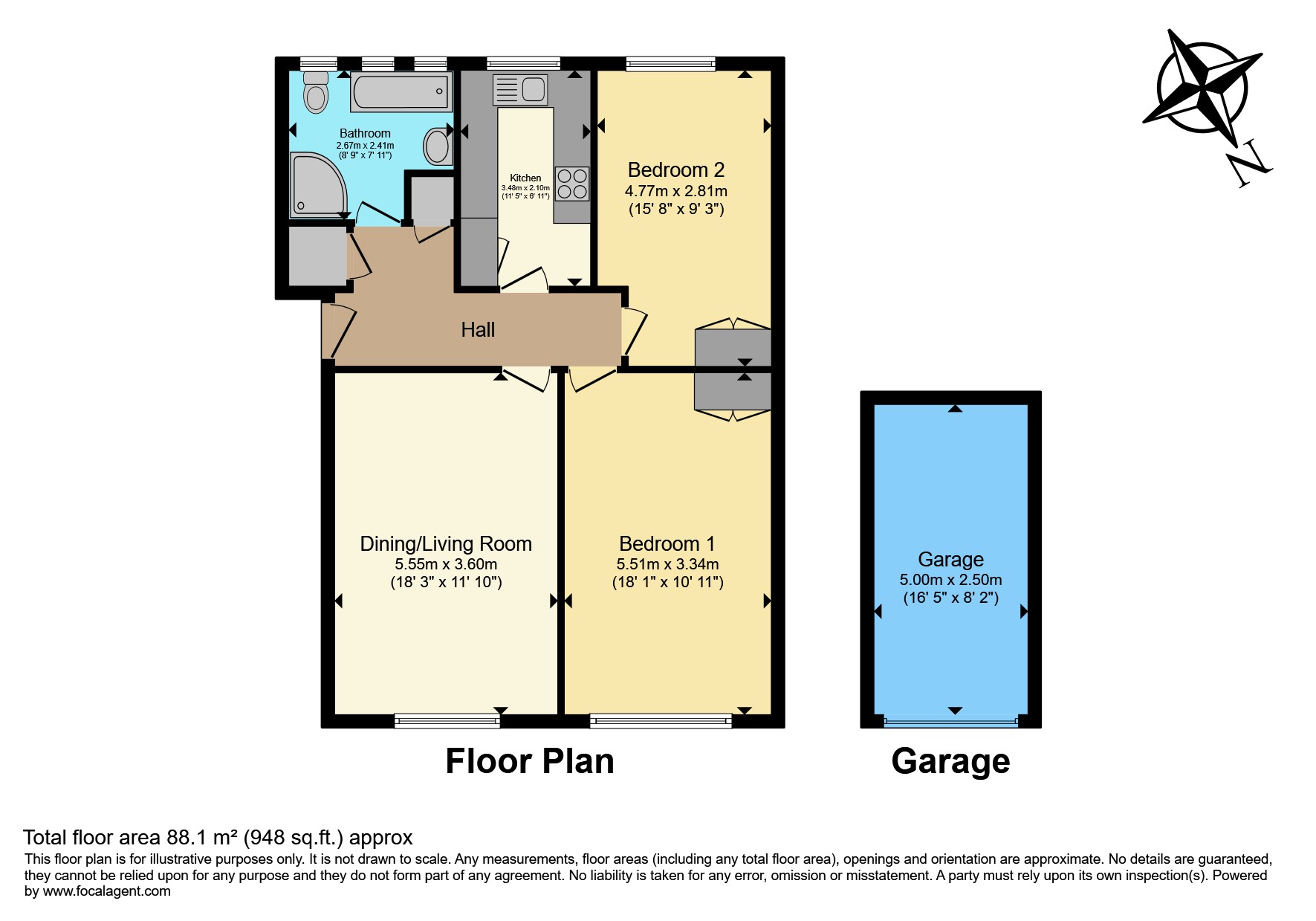 3 Monks Court, Monks Walk, Reigate floorplan