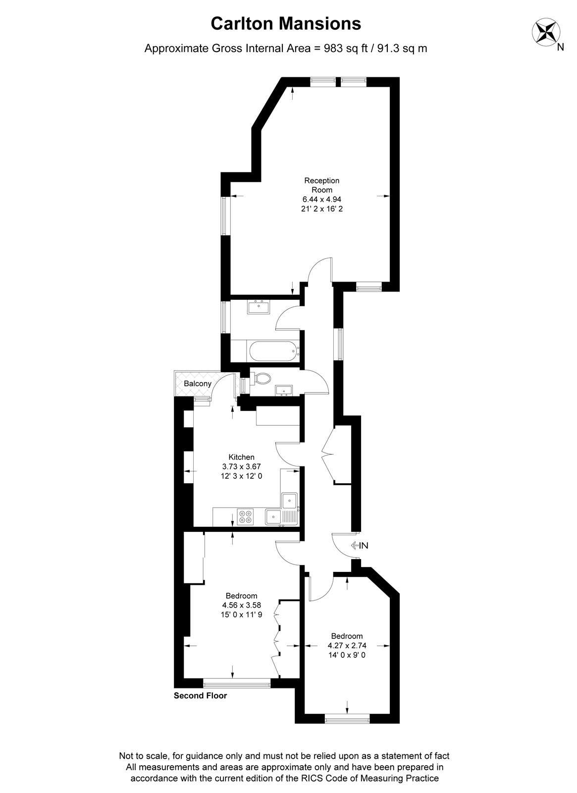 Randolph Avenue, Maida Vale, London W9, 2 bedroom flat for sale