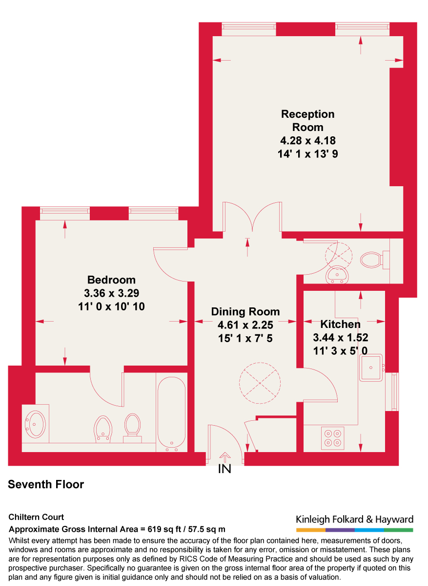 Flat 178b, Chiltern Court, London floorplan