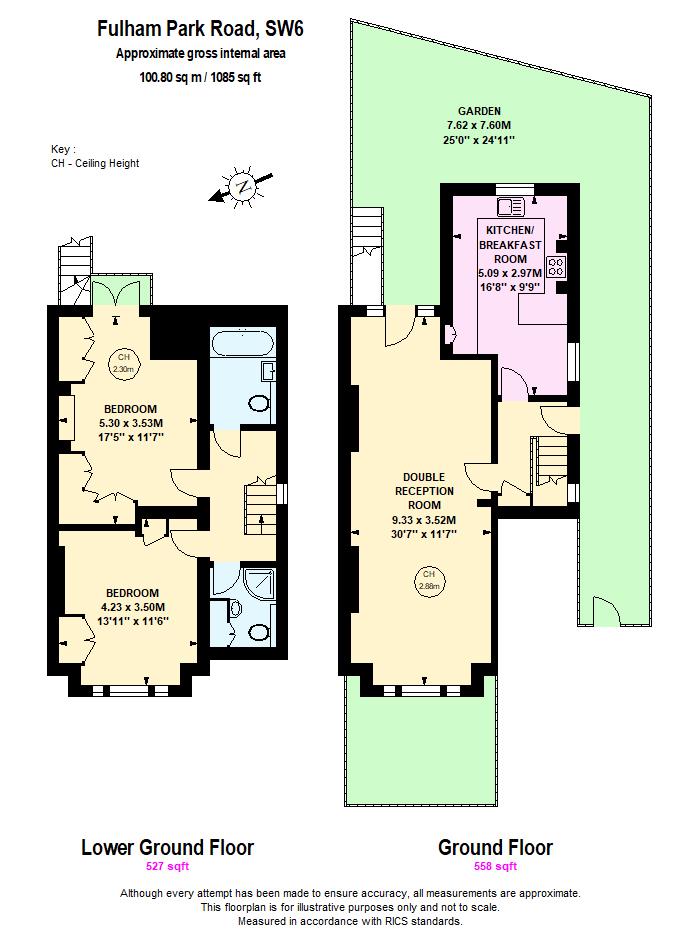 11A, Fulham Park Road, London floorplan