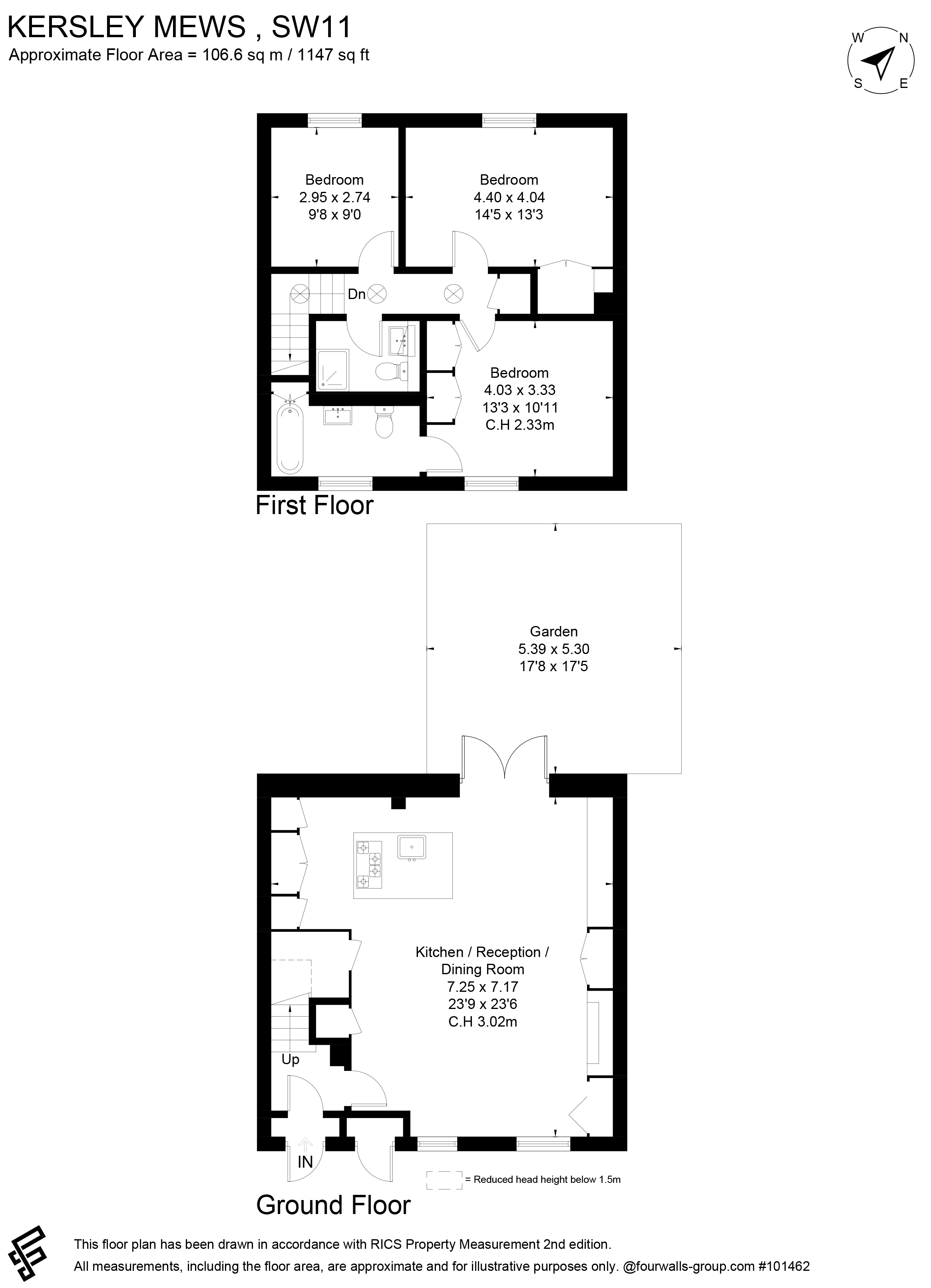 6, Kersley Mews, London floorplan