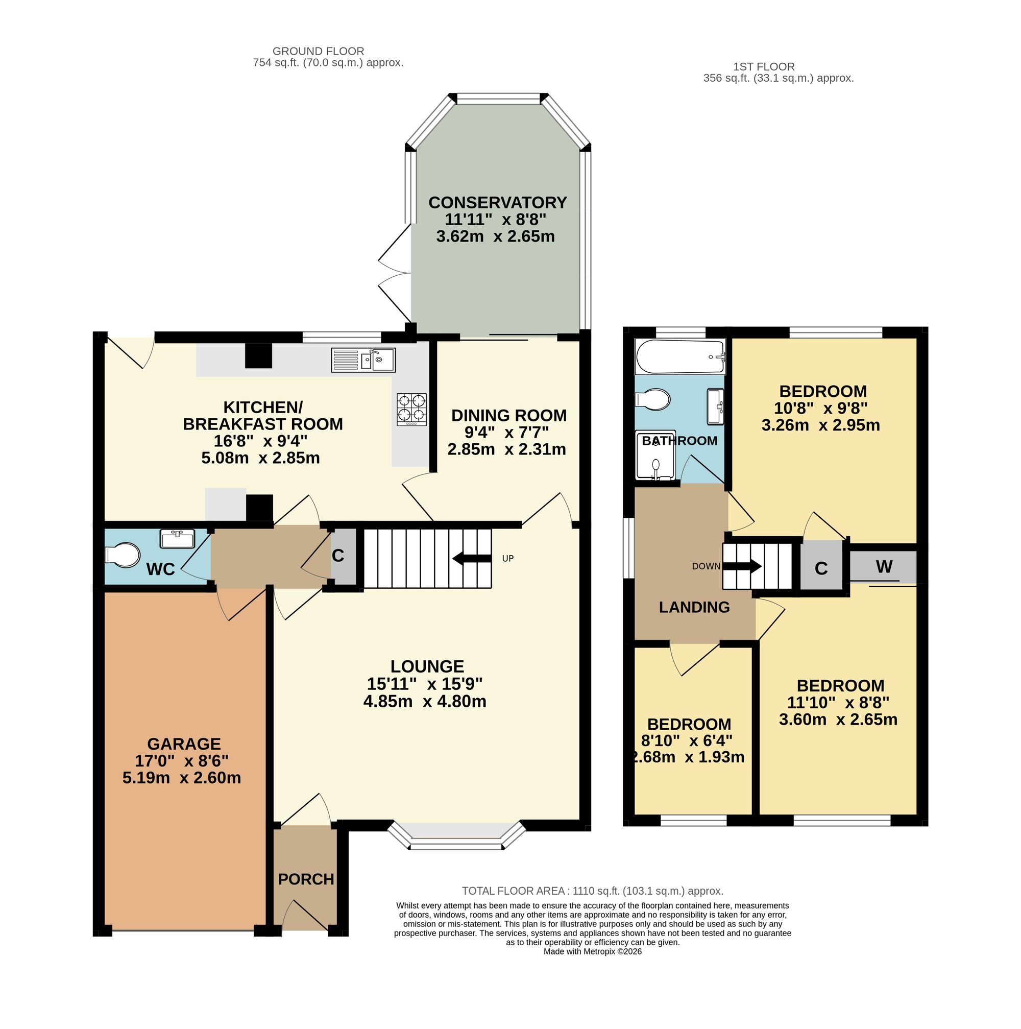 9 Downscroft Gardens, Southampton floorplan