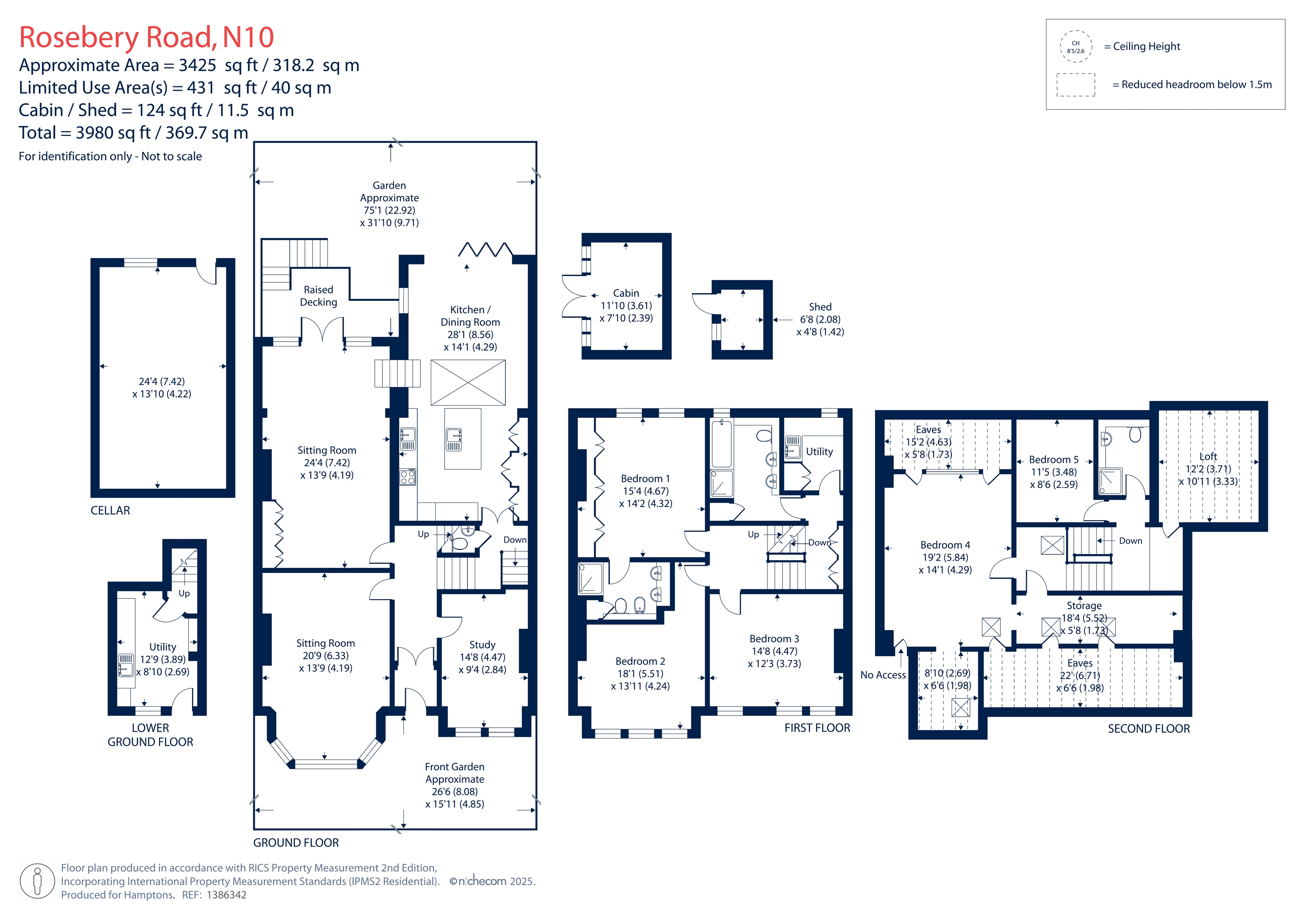 111, Rosebery Road, London floorplan