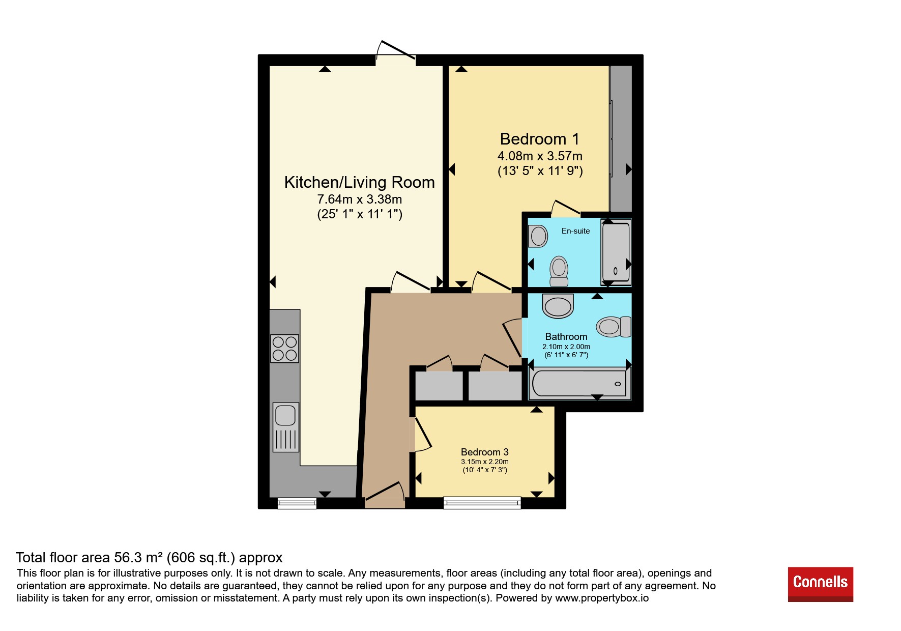 Flat 48, Brindley Point, 20, Sheepcote Street, Birmingham floorplan