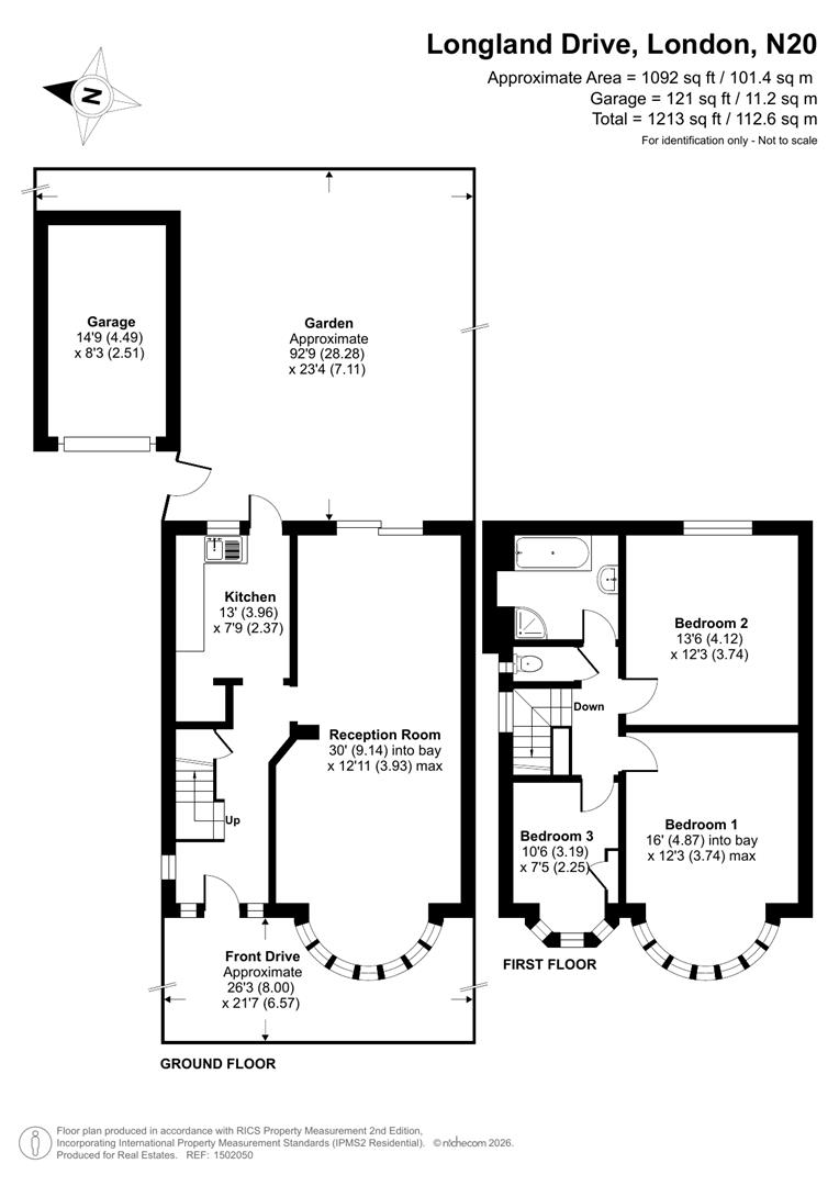 13, Longland Drive, Totteridge floorplan