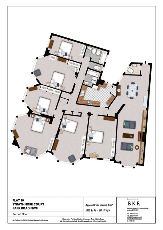 6 Bedrooms Flat to rent in Strathmore Court, 143 Park Road, London NW8