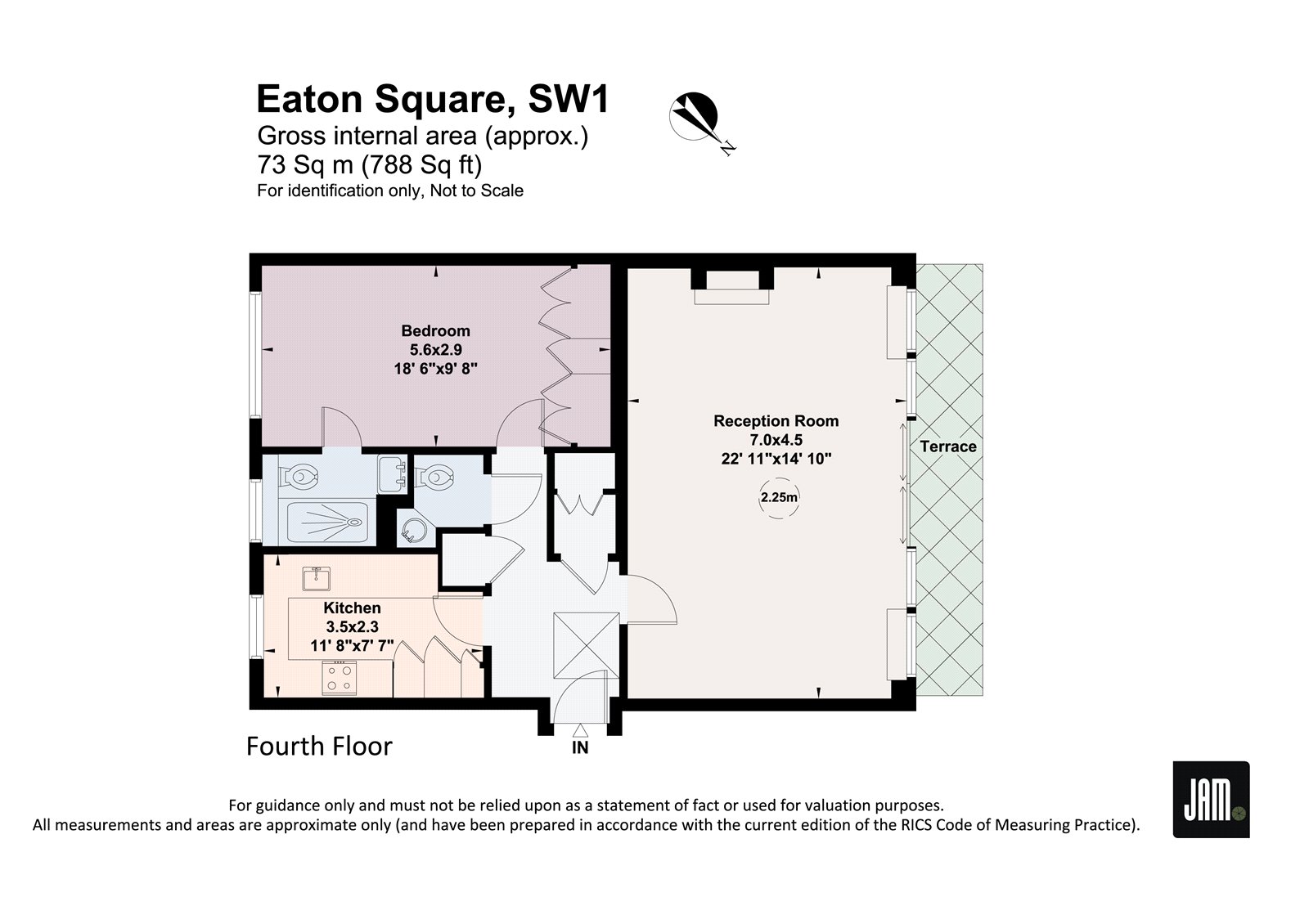 Flat H, 33, Eaton Square, London floorplan