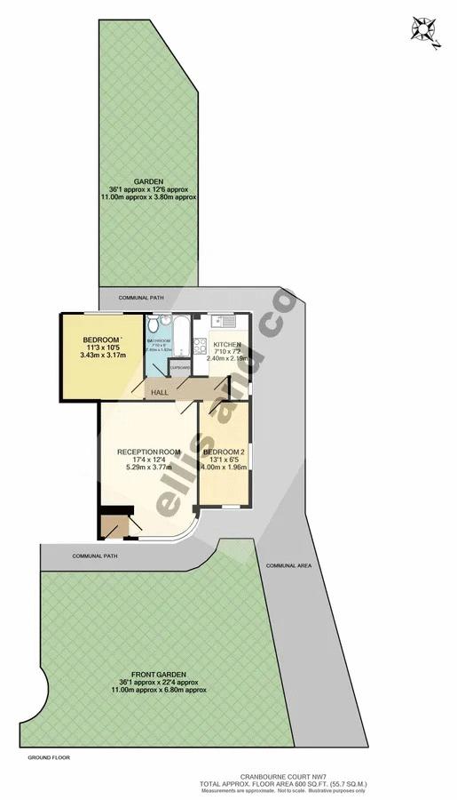 40, Abercorn Road, London floorplan