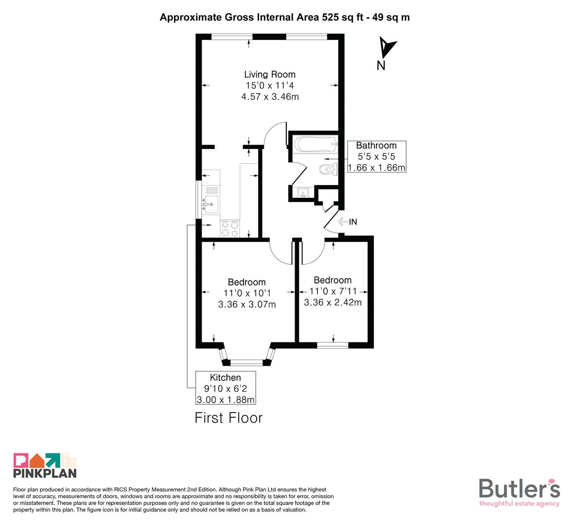 Flat 3, Gemima Court 24A, Western Road, Sutton floorplan