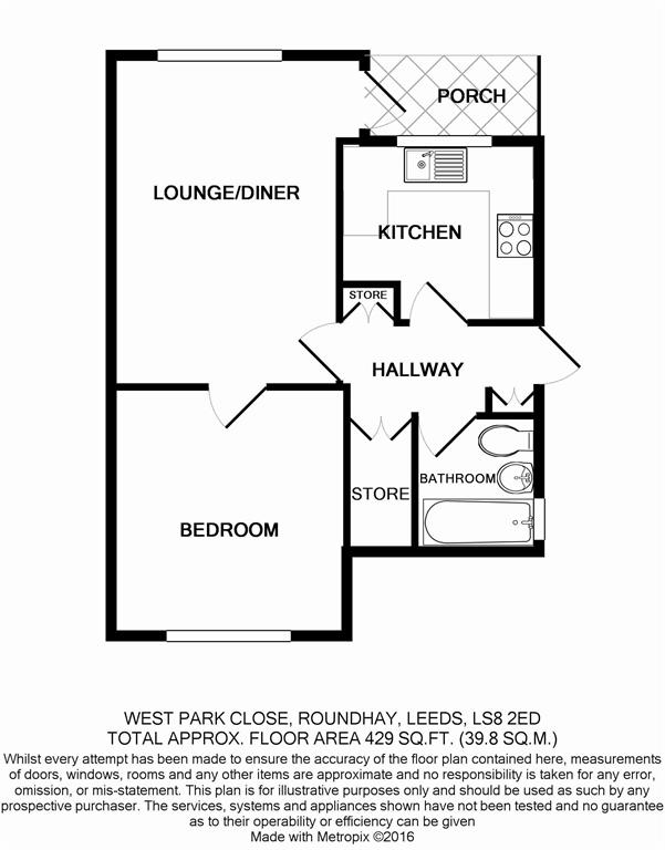 1 Bedrooms Flat to rent in West Park Close, Roundhay, Leeds LS8