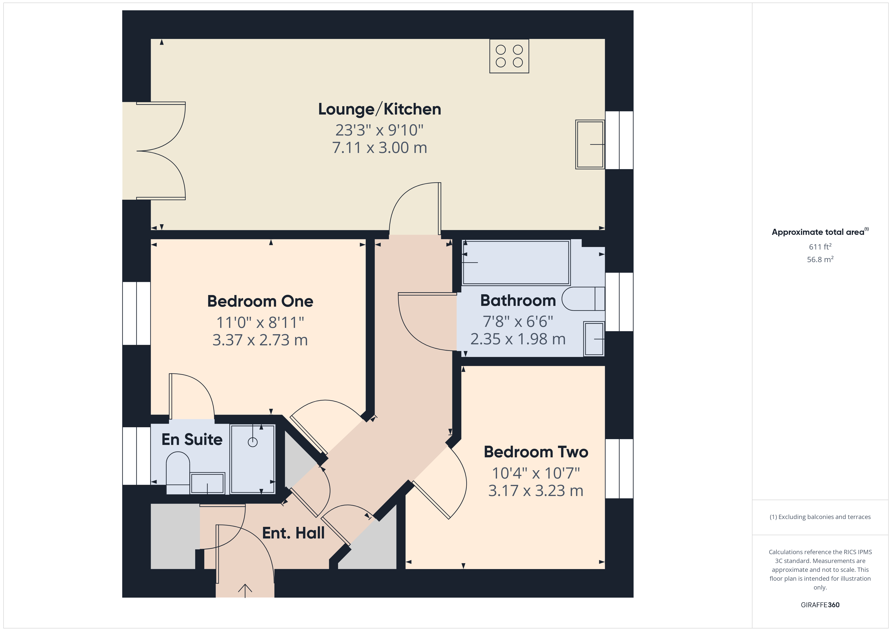 8, Apartment 8, Bridgwater floorplan