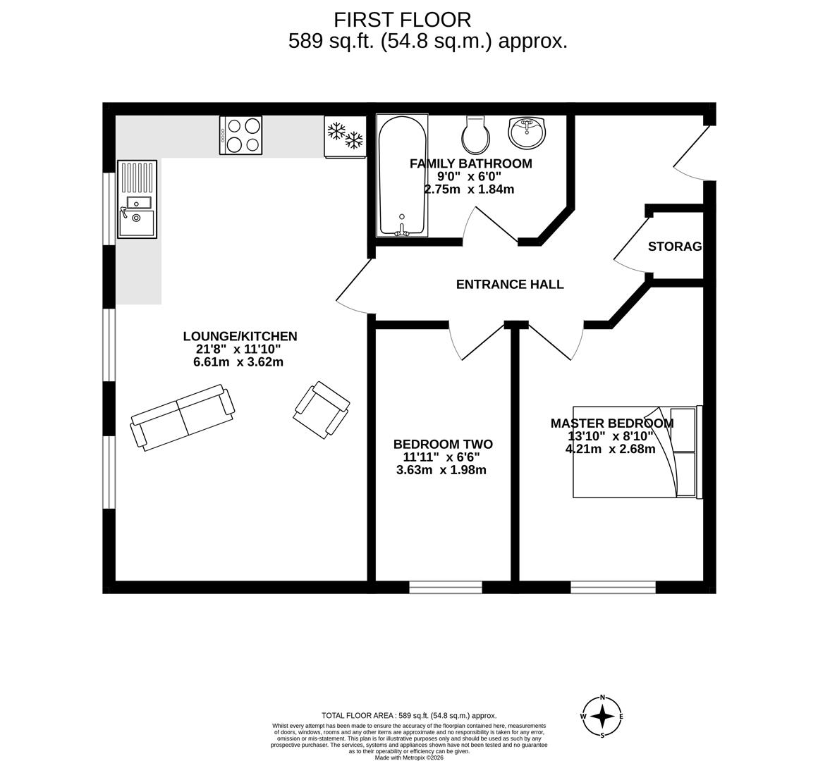 12 Cedar House, Hunters Wood Court, Chorley floorplan