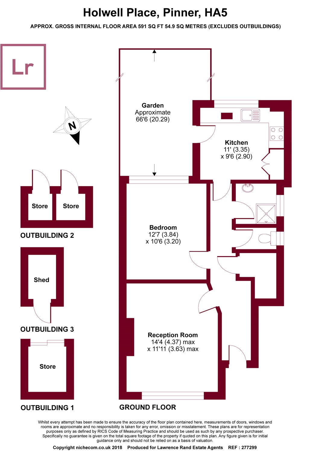 1 Bedrooms Maisonette for sale in Holwell Place, Pinner, Middlesex HA5