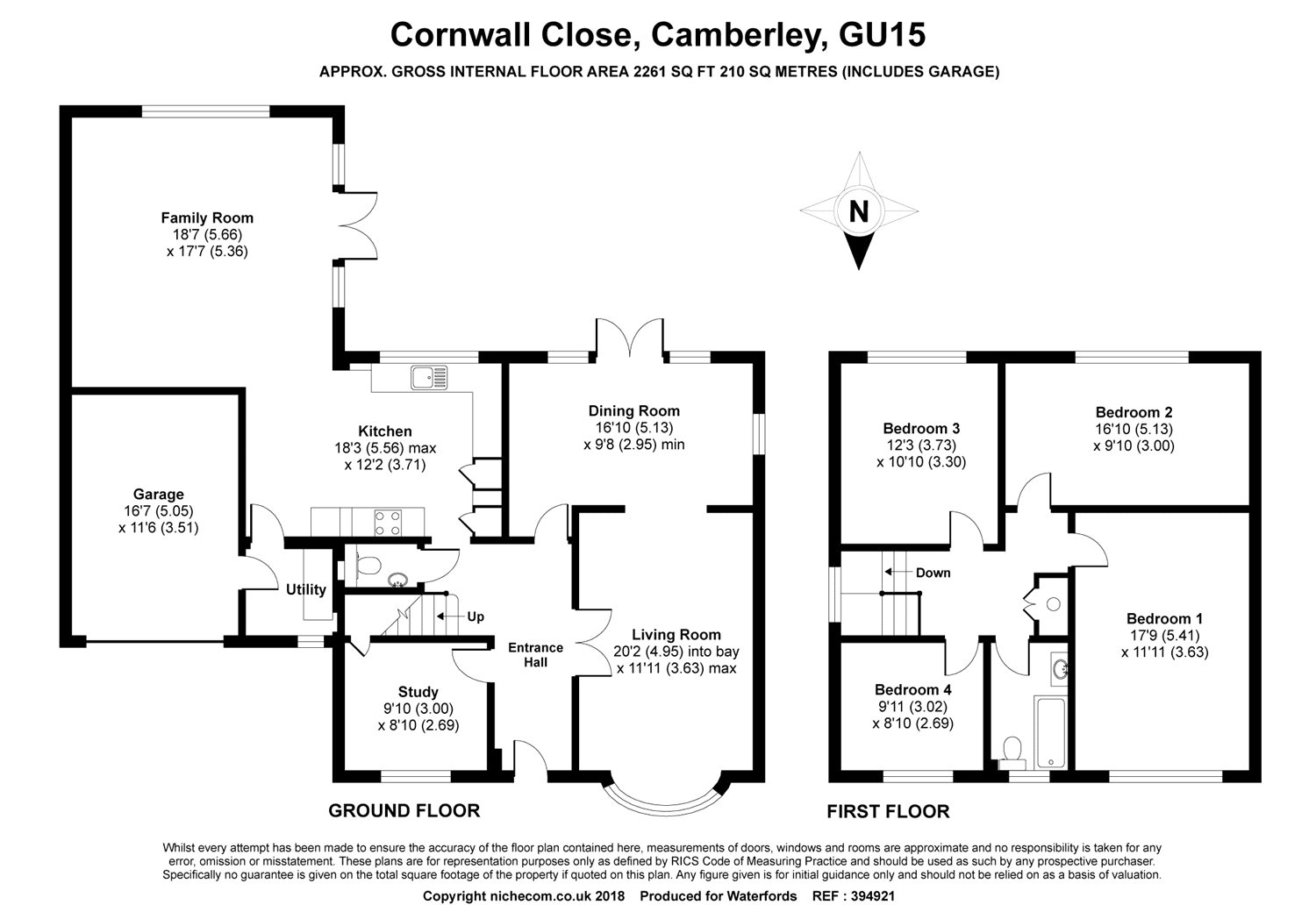 4 Bedrooms Detached house for sale in Cornwall Close, Camberley, Surrey GU15