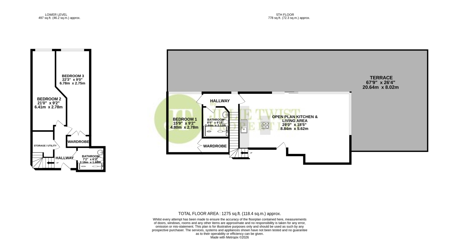 Apt 502 Fairbairn, Henry Street, Manchester floorplan