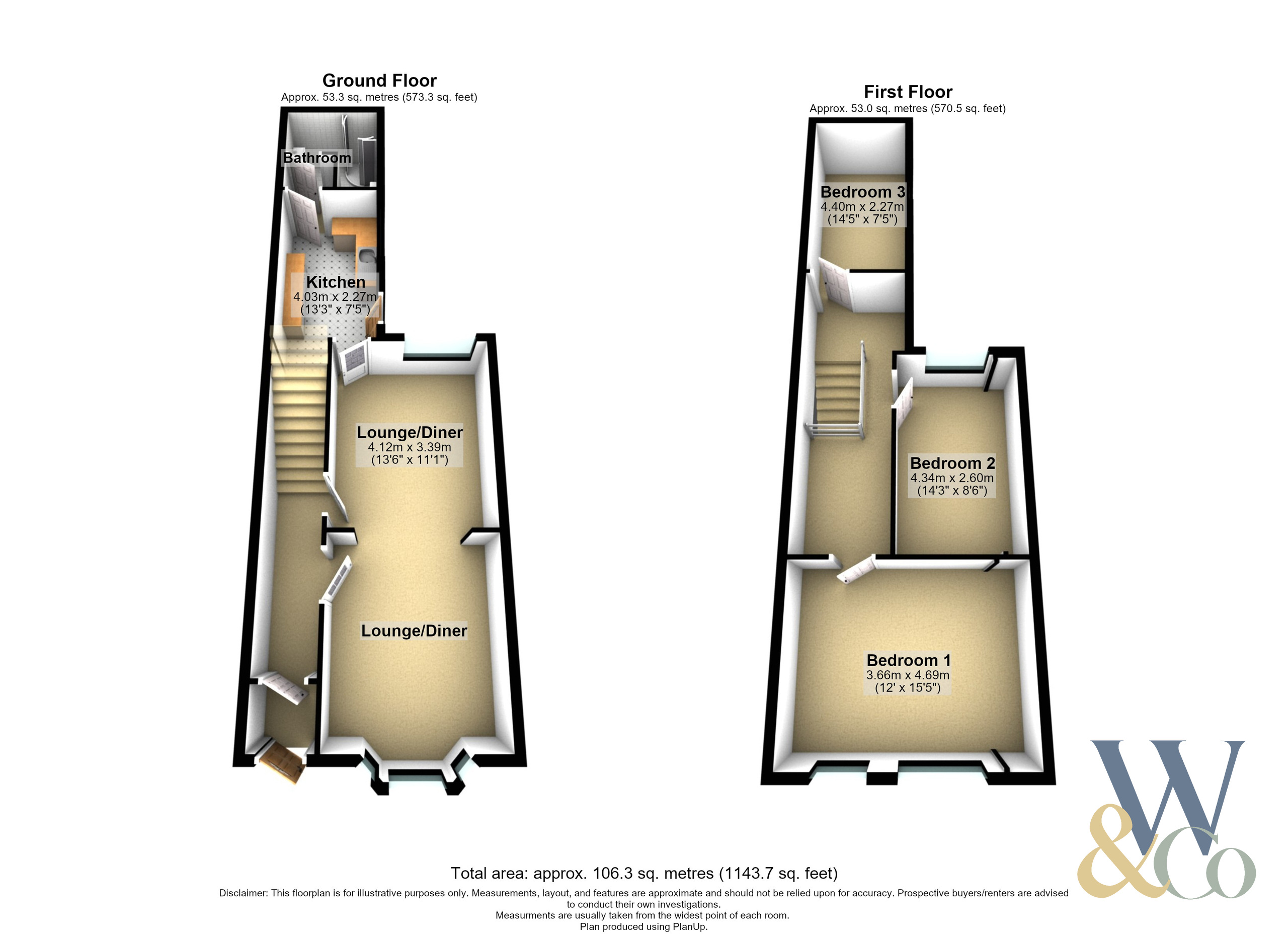 68 Mill Road, Wellingborough floorplan