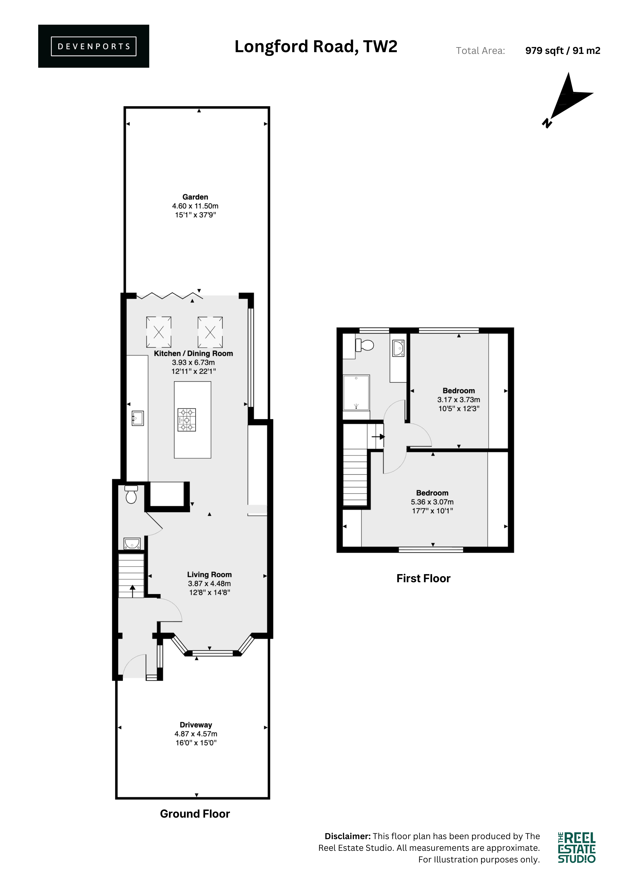 65, Longford Road, Twickenham floorplan