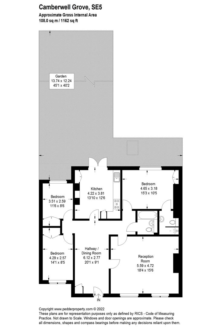 Camberwell Grove, London floorplan