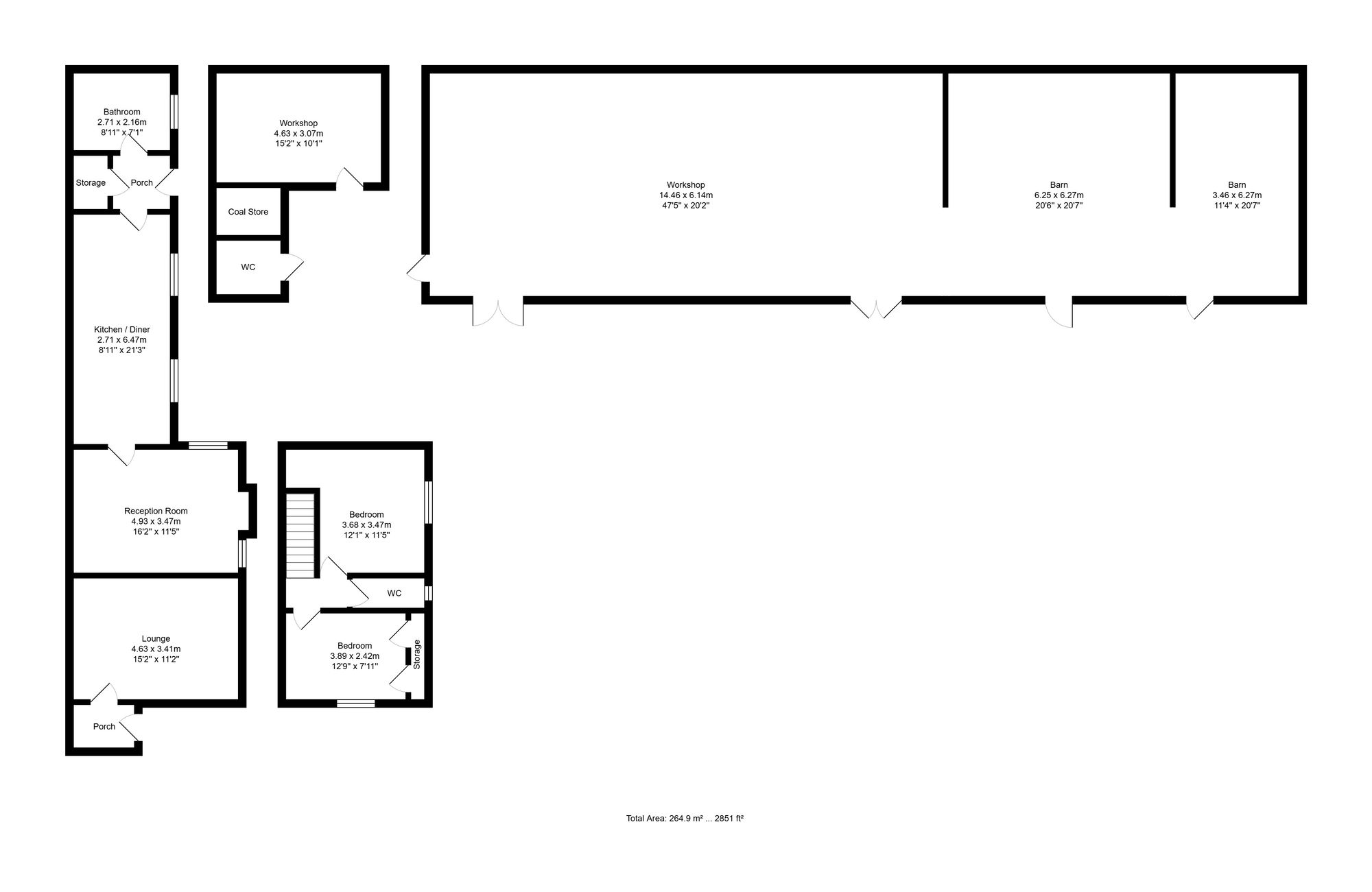 1 Peets Cottages, New Cut Lane, Ormskirk floorplan