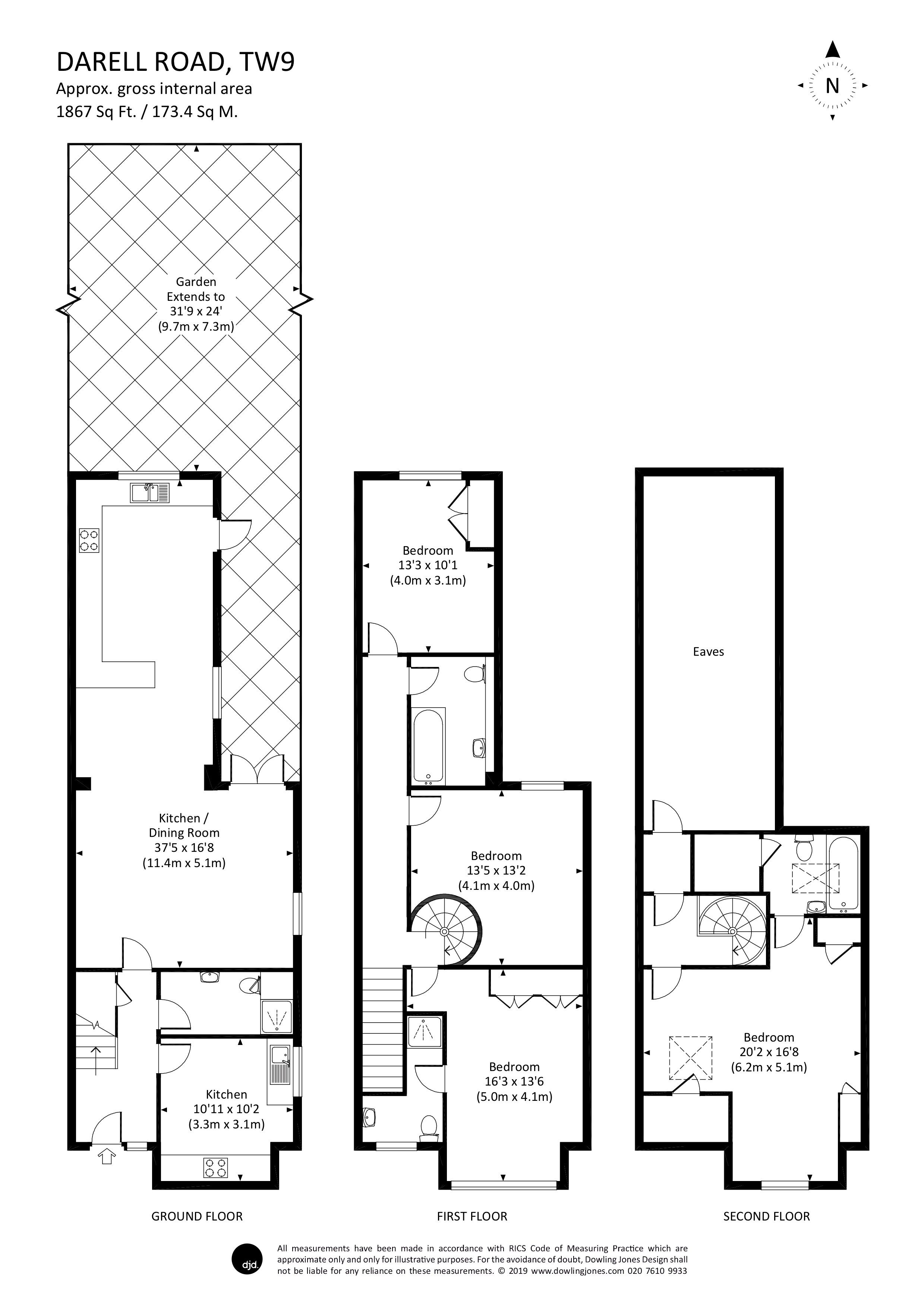 4 Bedrooms  to rent in Darell Road, Richmond TW9