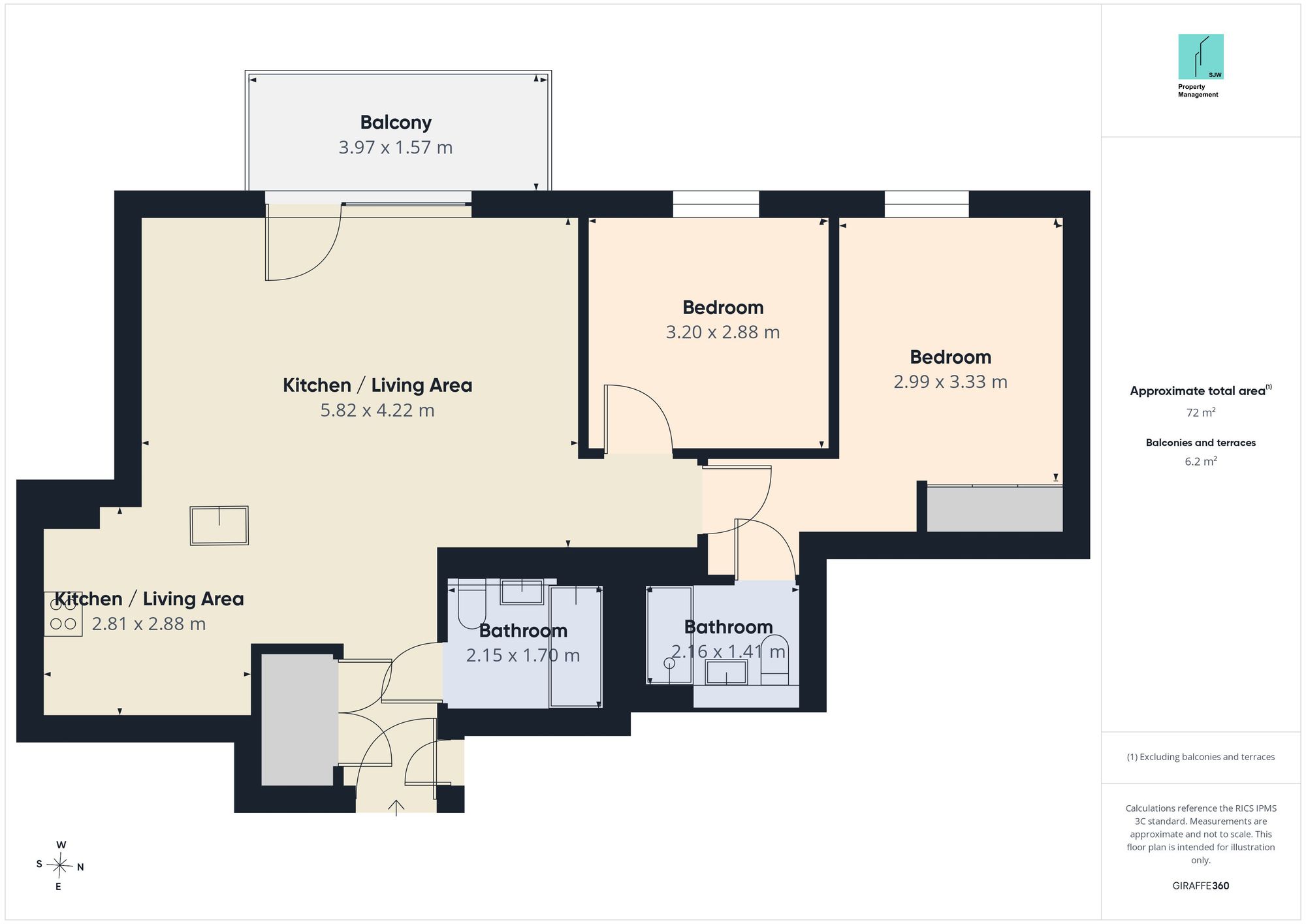 Flat 408, Botanical Apts, London floorplan
