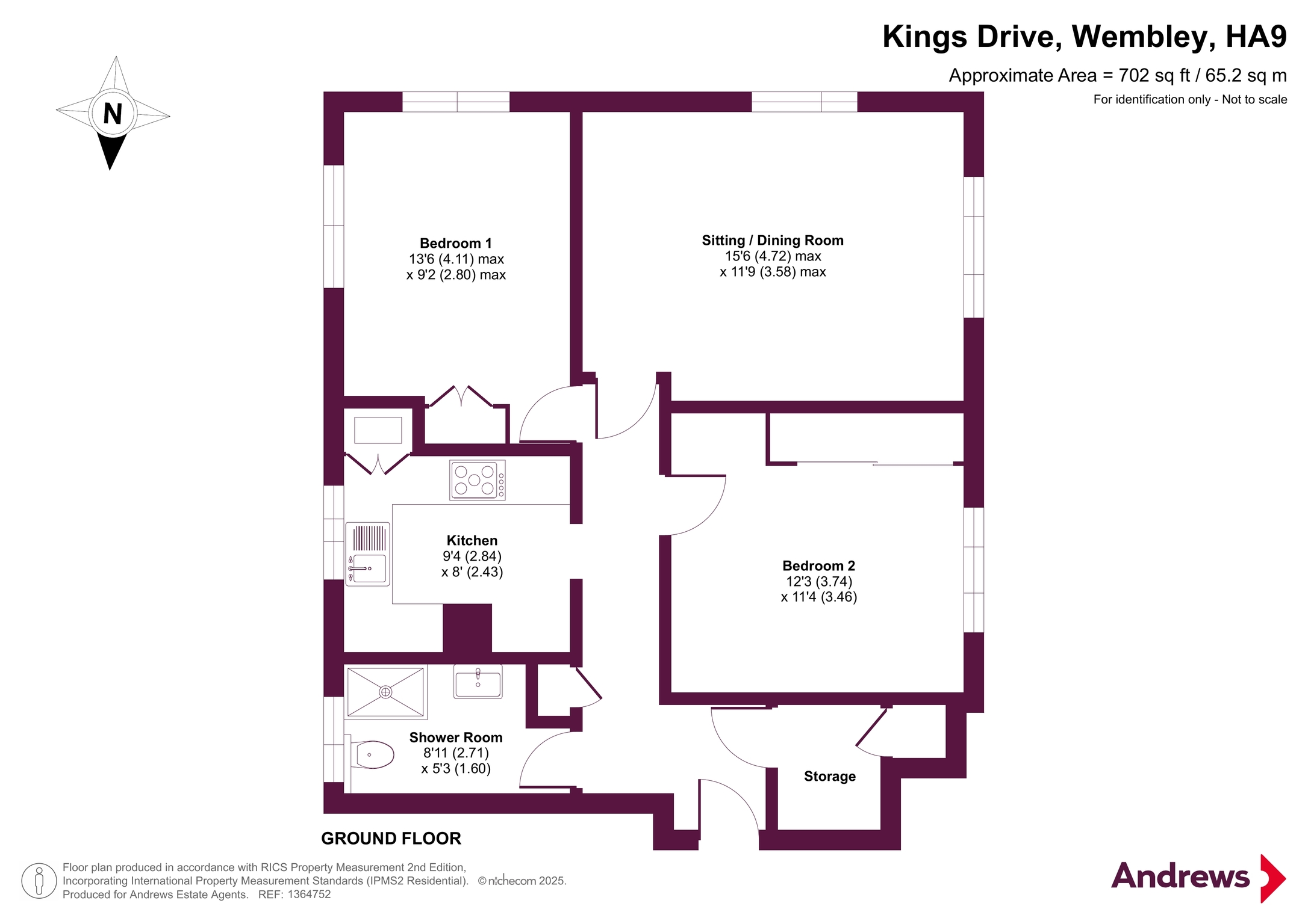 446, Kings Drive, Middlesex floorplan