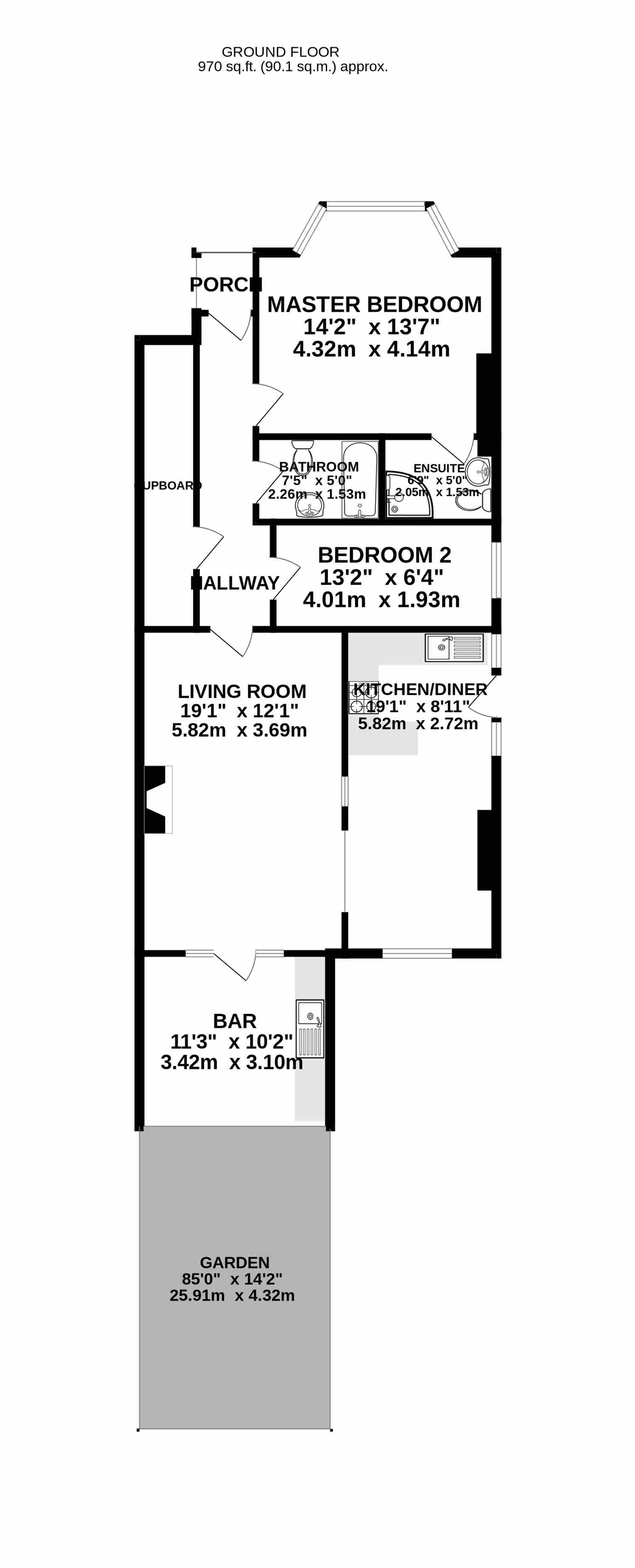 Ground Floor Flat, 13, Coopers Lane, London floorplan