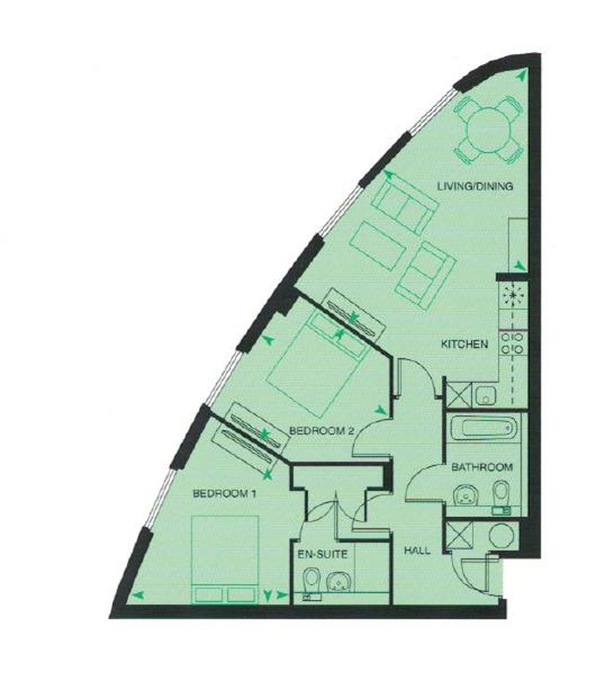 Apt 109, Marina Point West, Chatham floorplan
