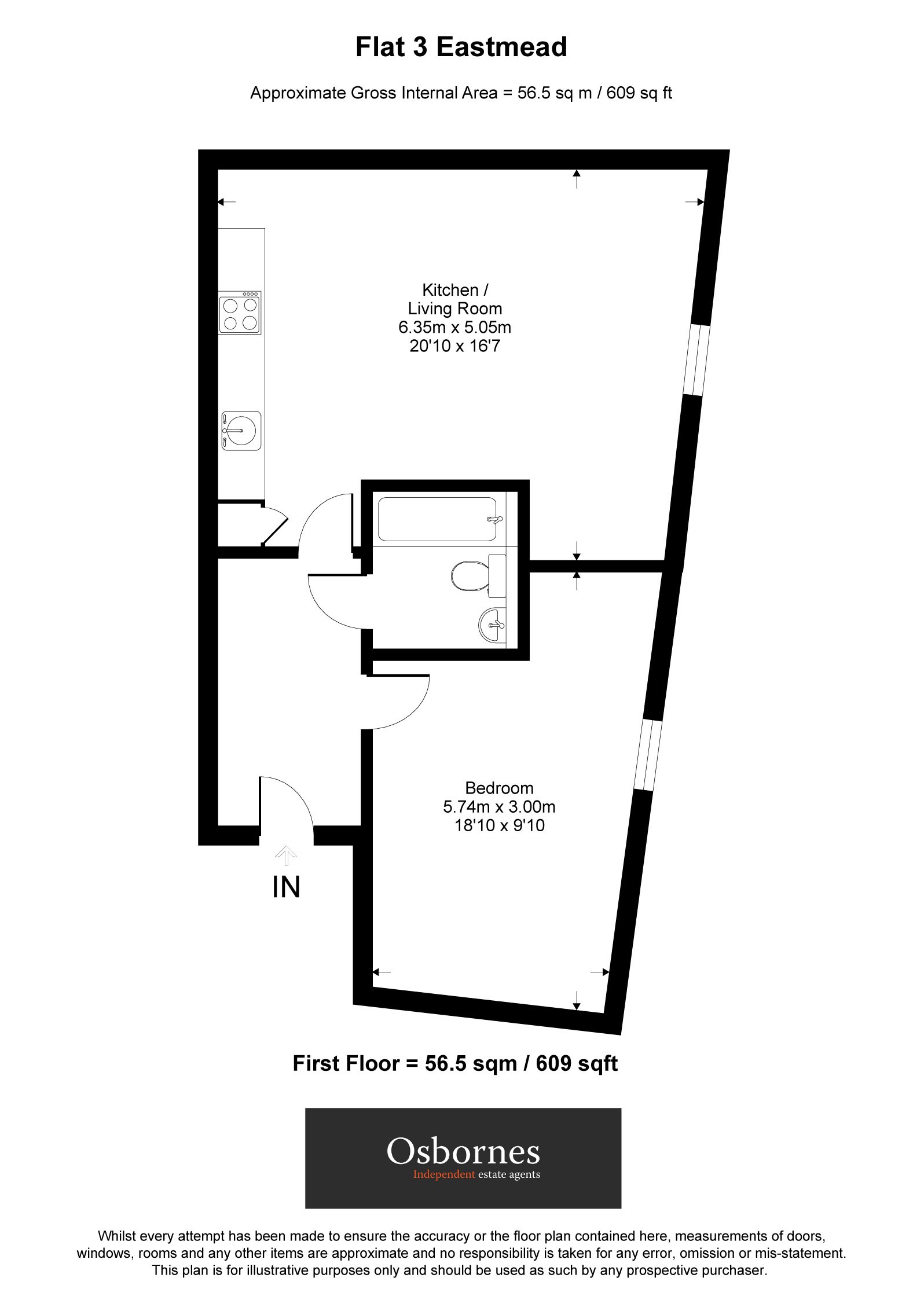 Flat 3 71c, Eastmead, Farnborough floorplan