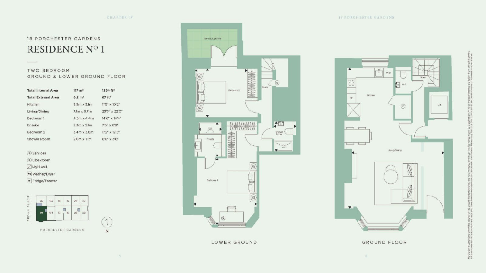 Apartment 1,, 18 Porchester Gardens, London floorplan