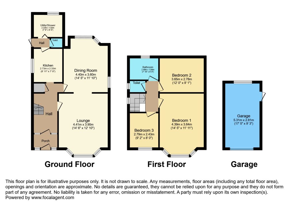 43, Ascot Road, Blackpool floorplan