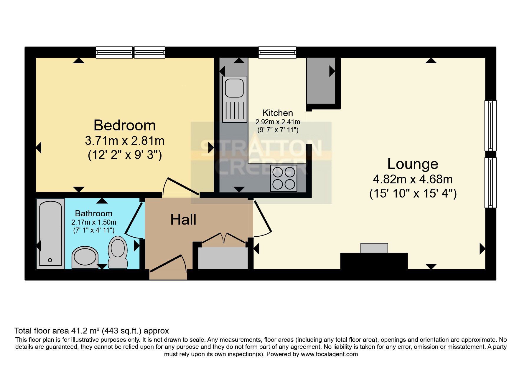 Flat 5 St Gurons, 17, Castle Street, Cornwall floorplan