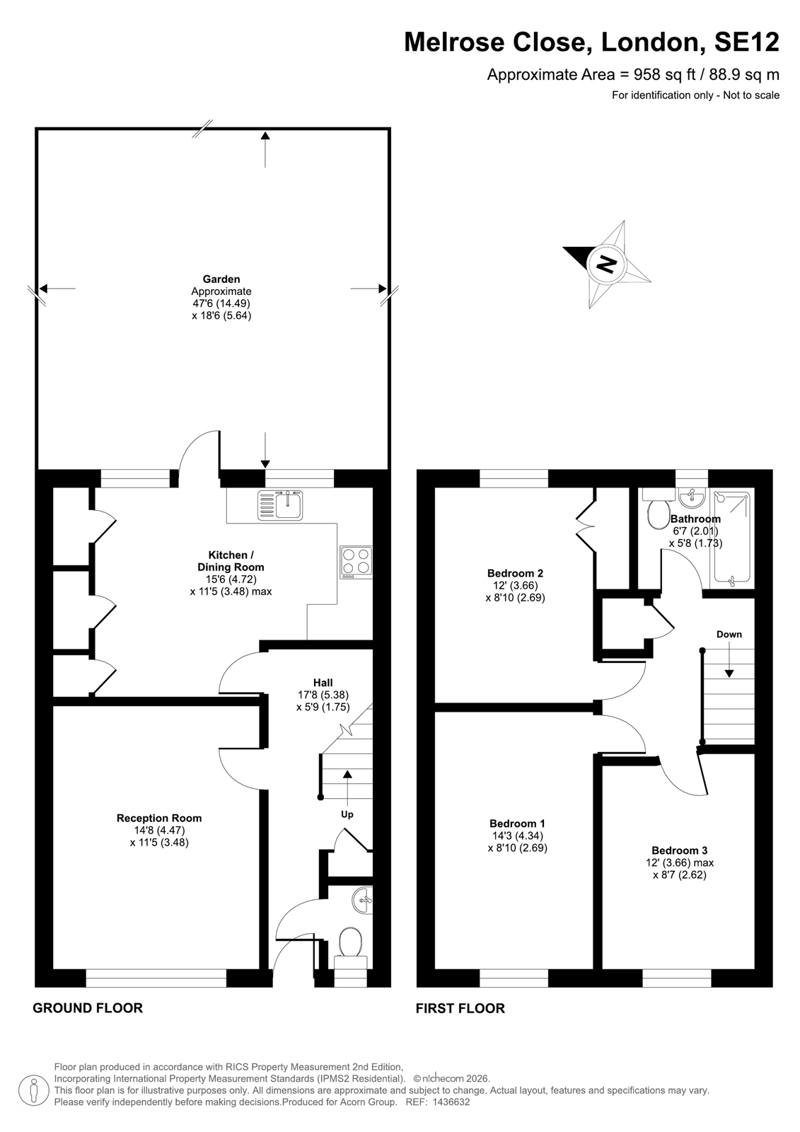 14, Melrose Close, London floorplan