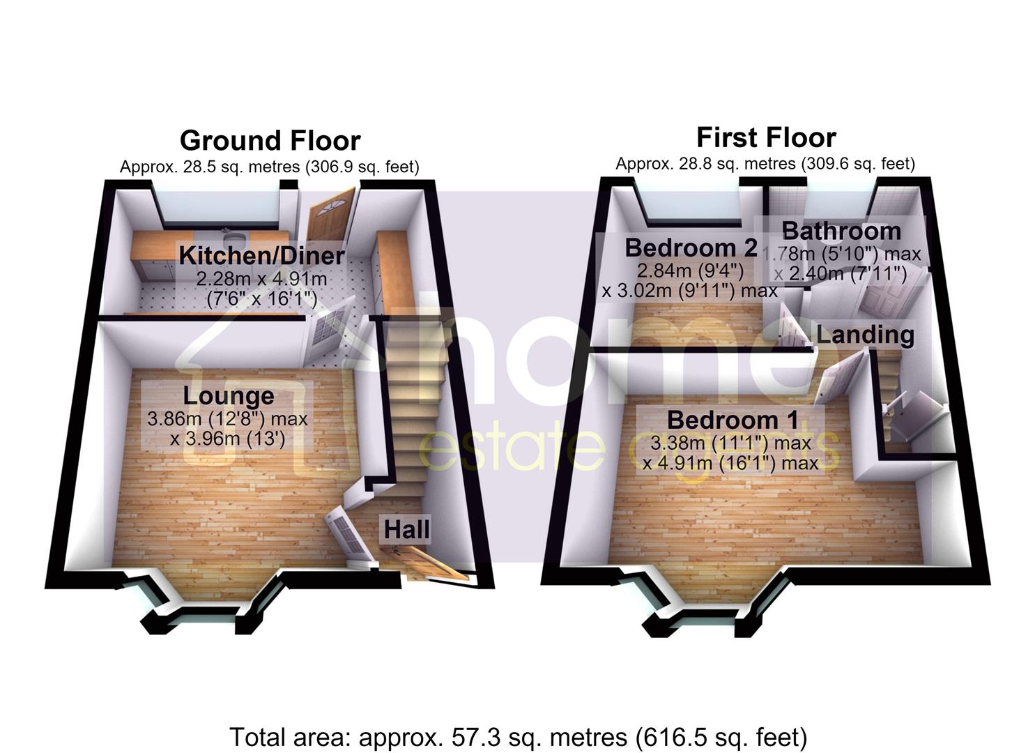 54, Hadfield Crescent, Ashton-Under-Lyne floorplan