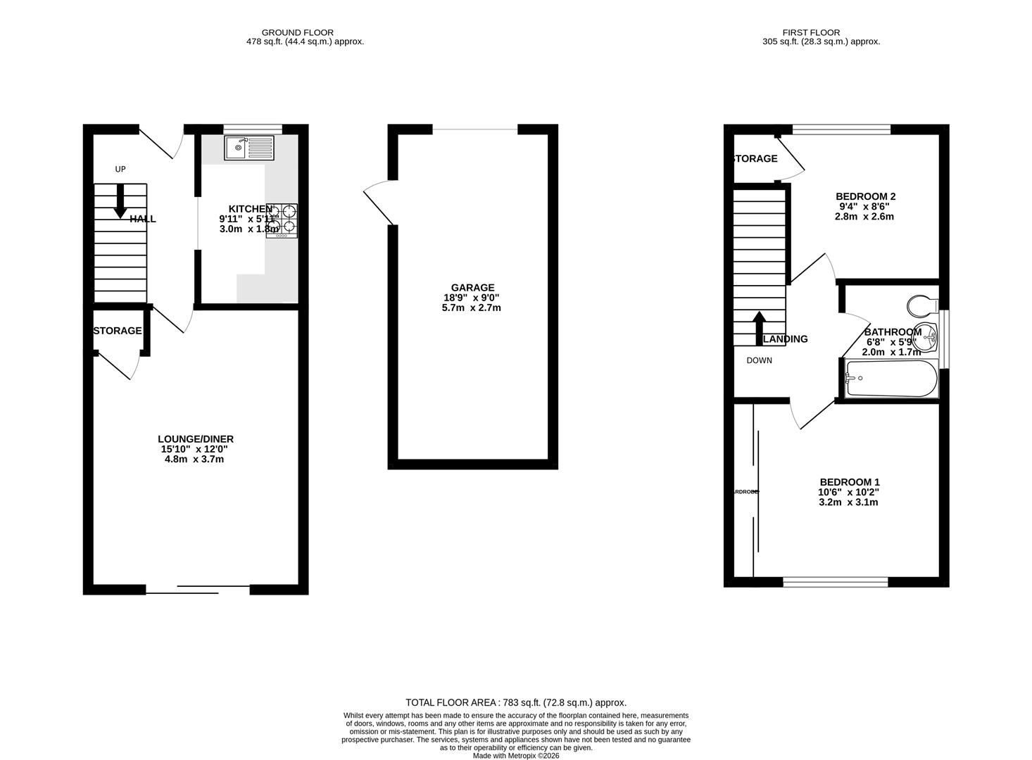 14, Honeysuckle Close, Weymouth floorplan