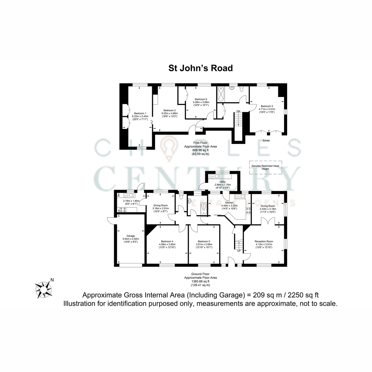 St. Johns Road, Crowborough Tn6, 5 Bedroom Detached House For Sale 