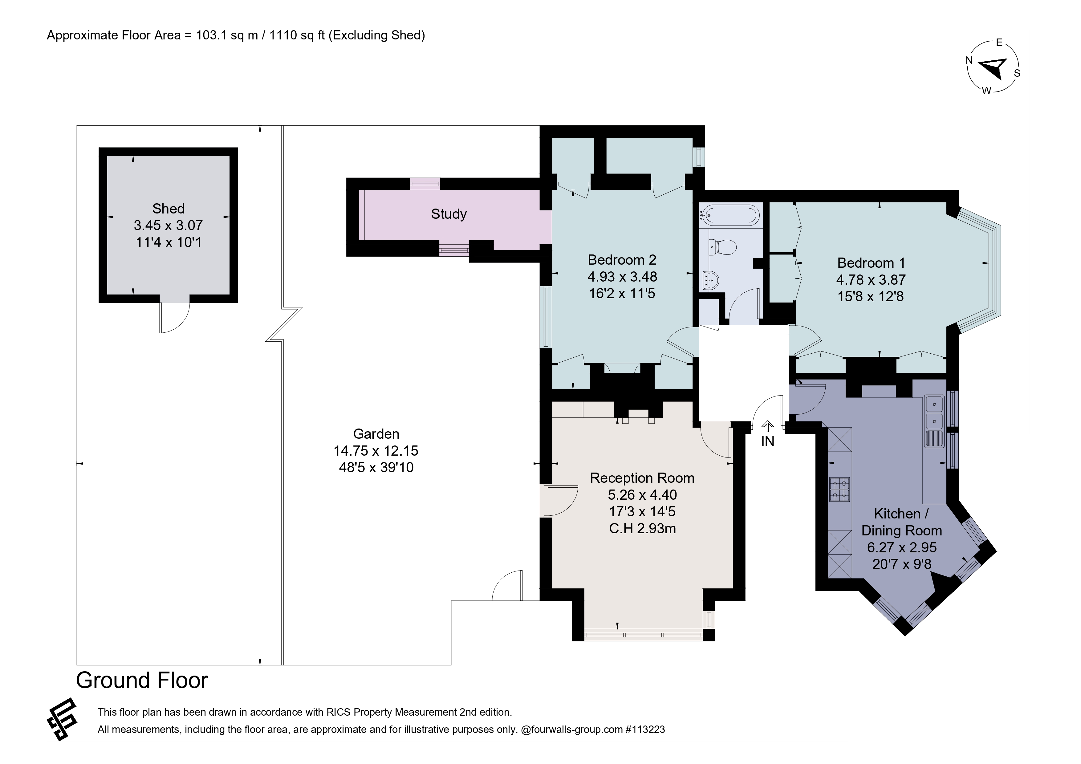 Flat 1, 3, Rodway Road, London floorplan