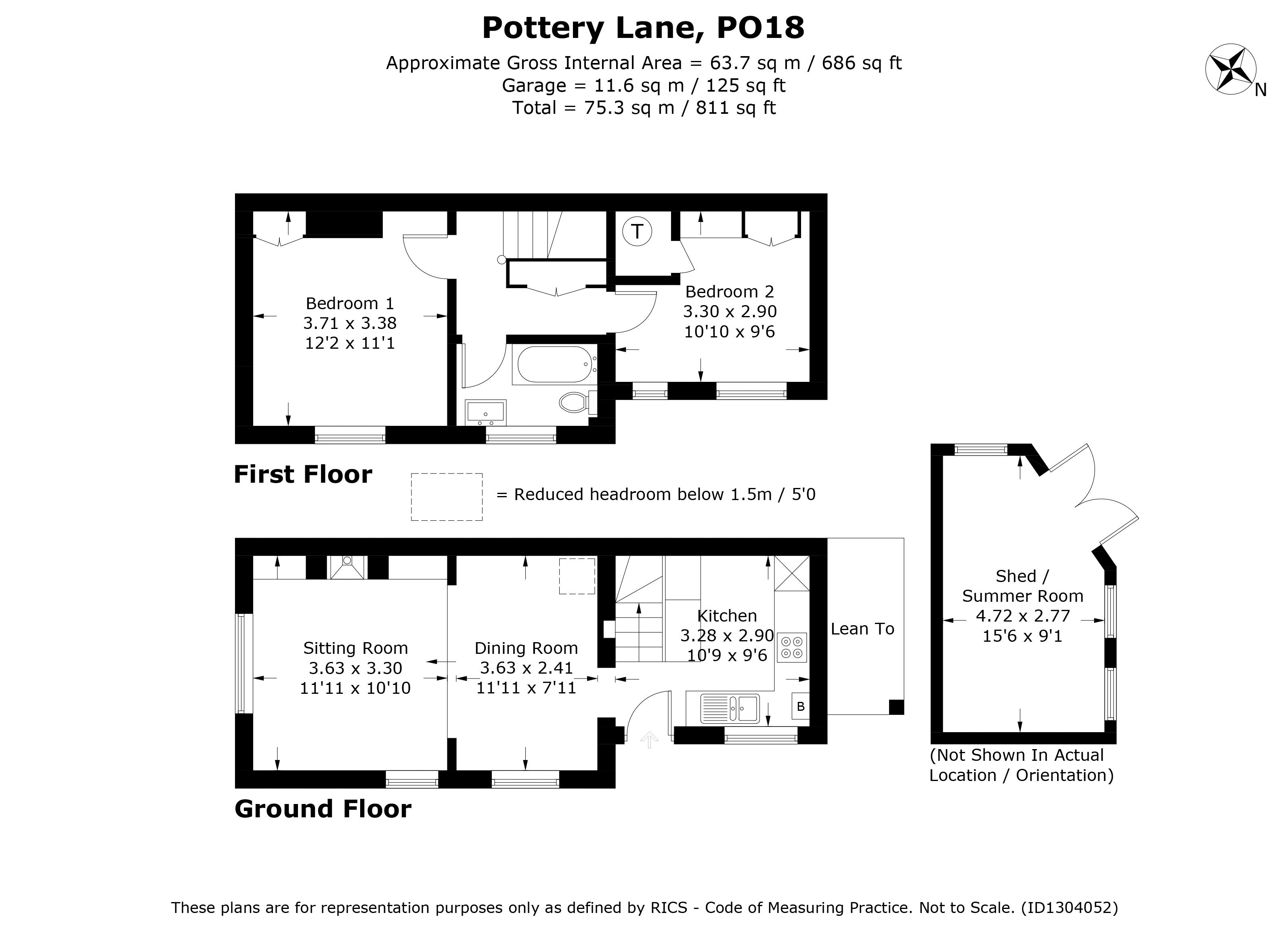 2 Flint Cottages, Pottery Lane, Chichester floorplan
