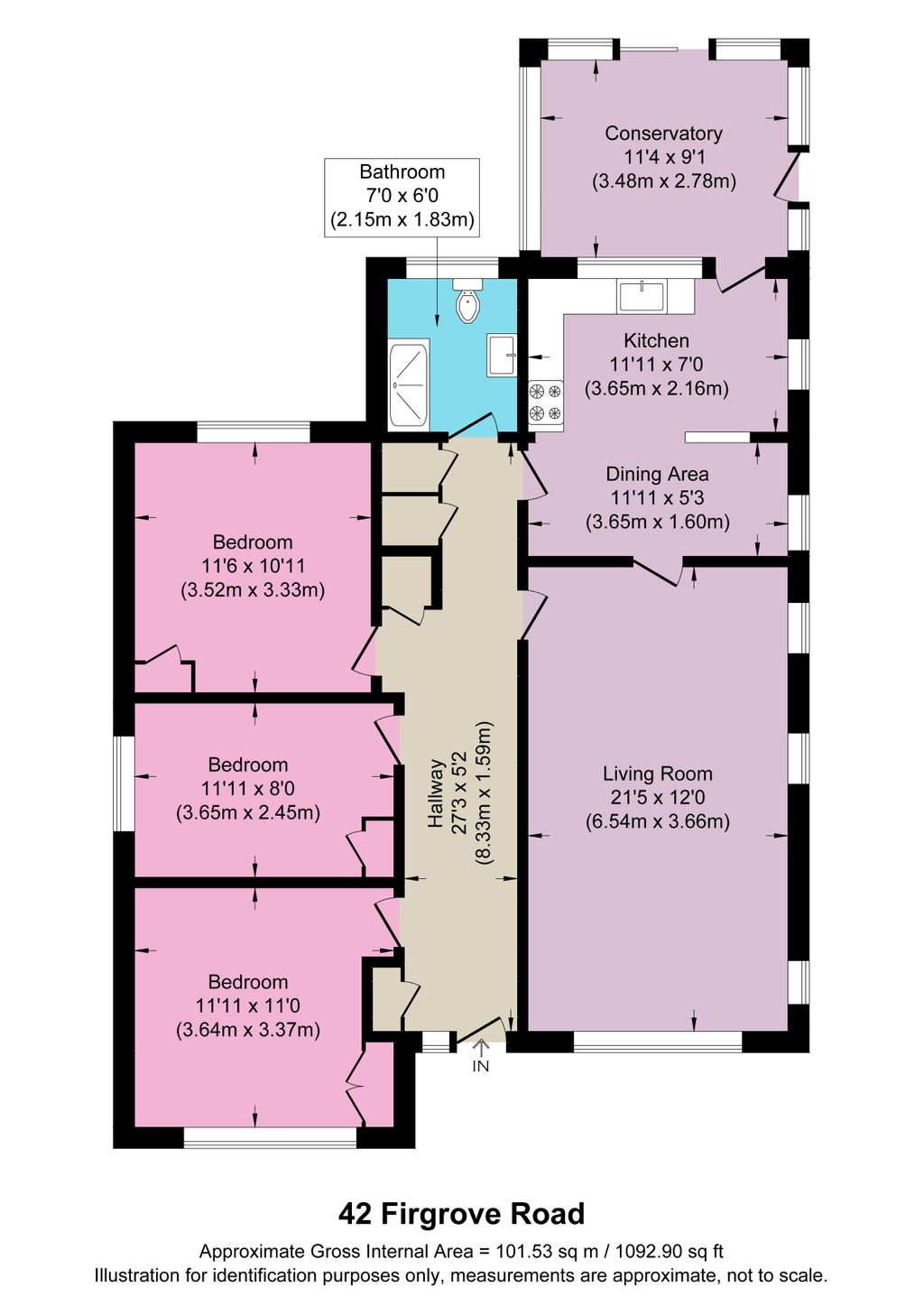 Firgrove Road, North Baddesley, Southampton SO52, 3 bedroom detached