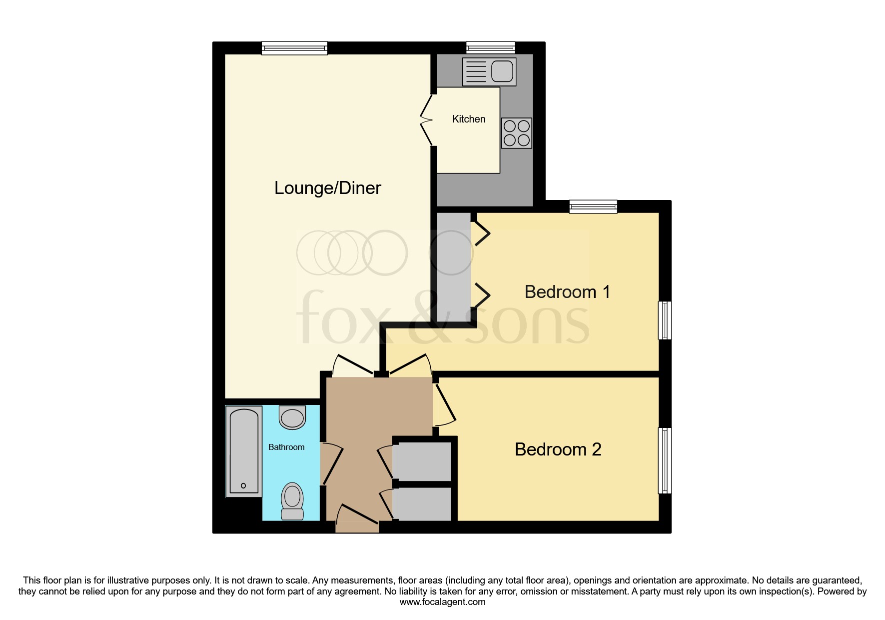 Flat 28, Kings Court, Salisbury Street, Fordingbridge floorplan