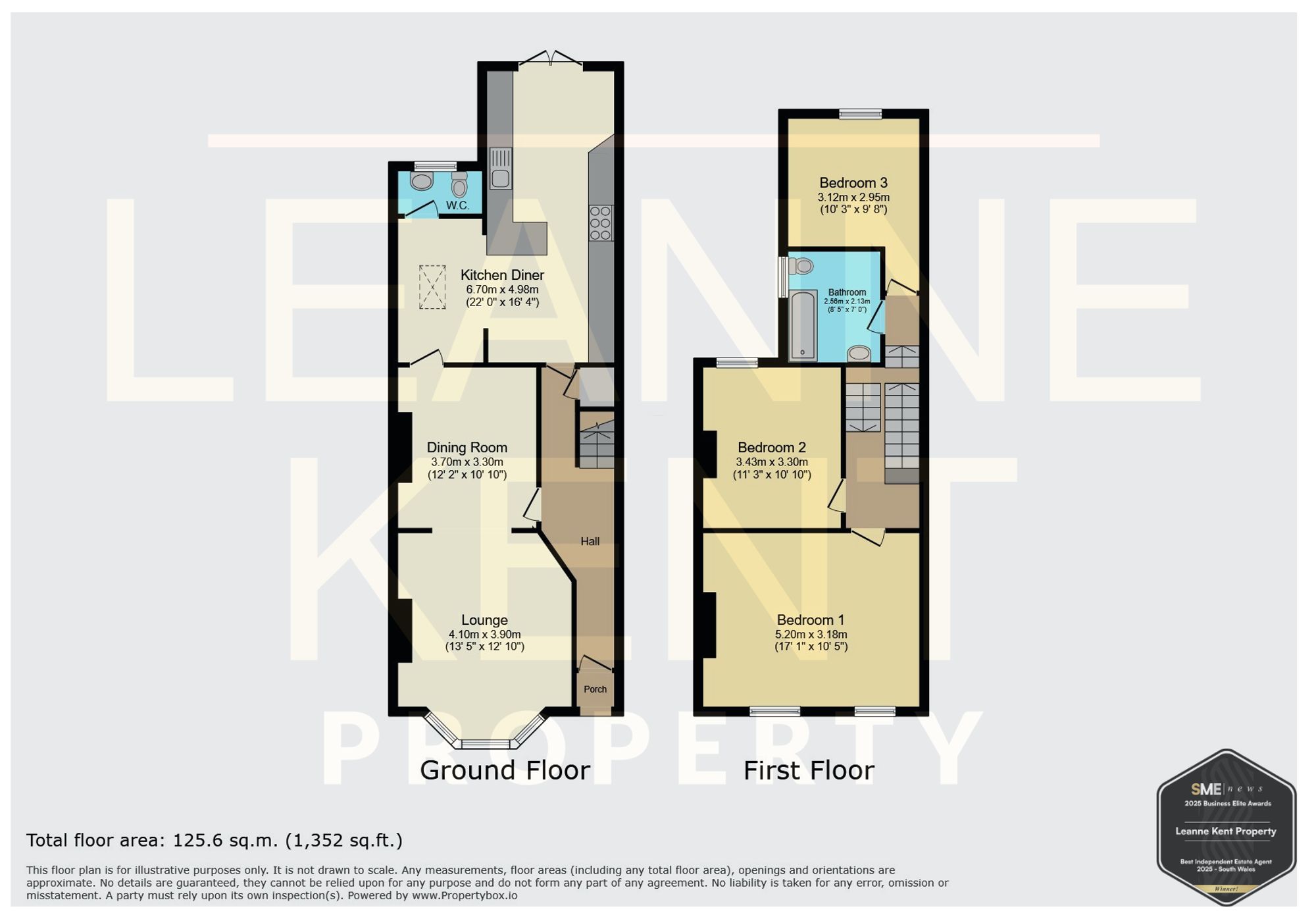 20 Ludlow Street, Caerphilly floorplan