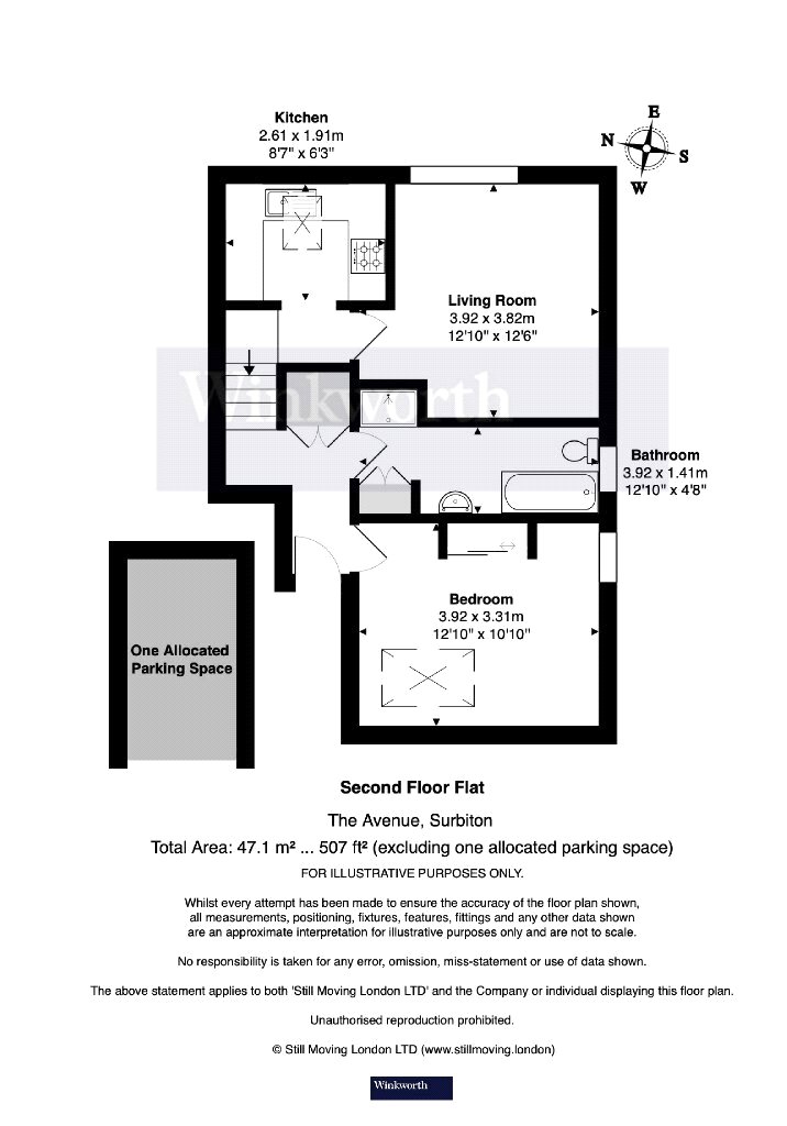 1 Bedrooms Flat to rent in The Avenue, Surbiton KT5