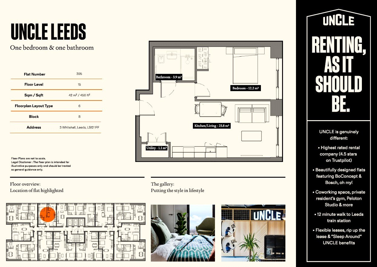UNCLE Leeds (1 Bed F),, UNCLE Leeds, Leeds floorplan