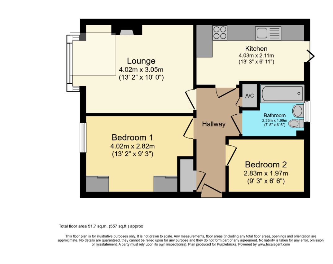2, Vale End, Leicester floorplan