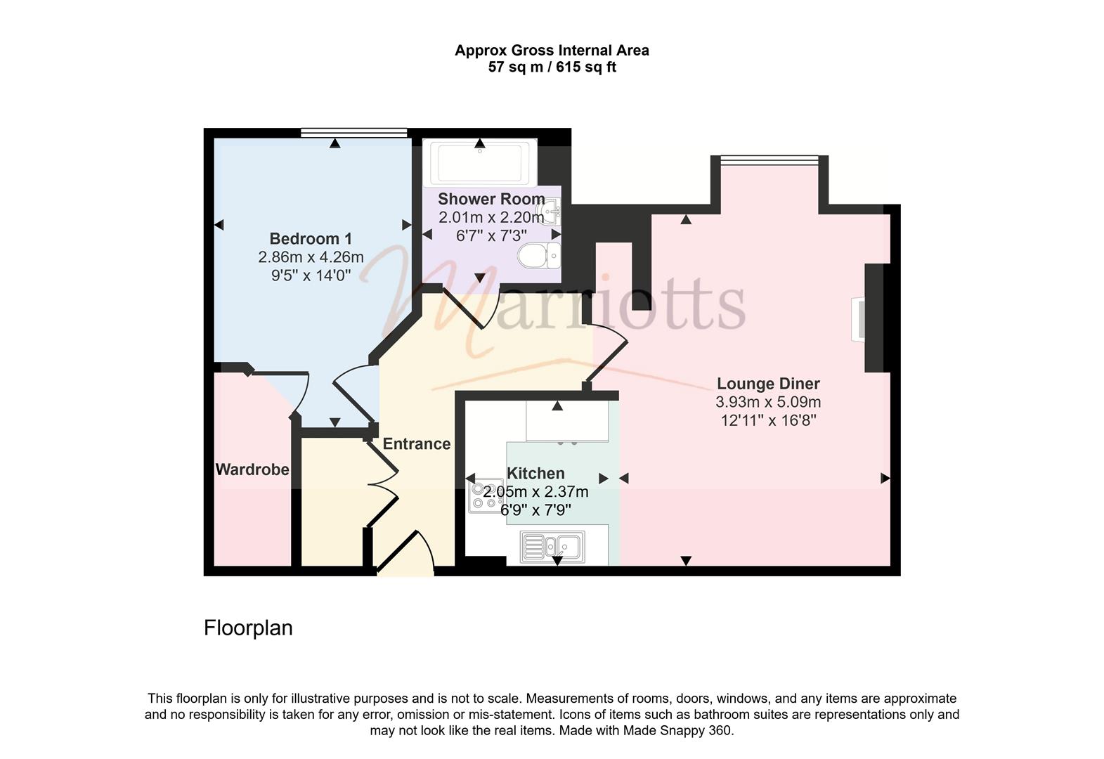 36 Wisteria Place, Old Main Road, Nottingham floorplan