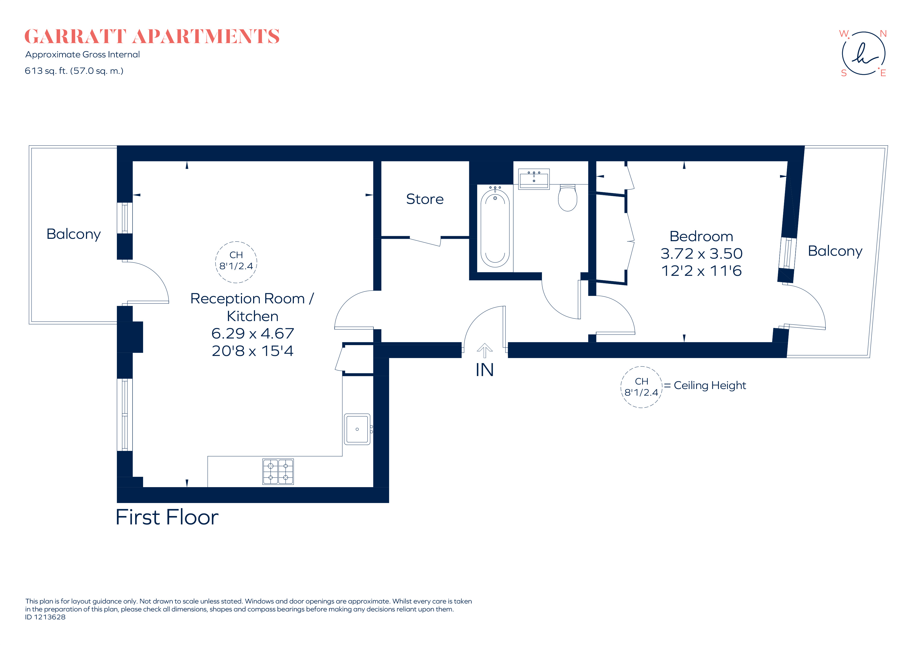 56, Garrett Apartments, 14-18 Ravensbury Terrace, London floorplan