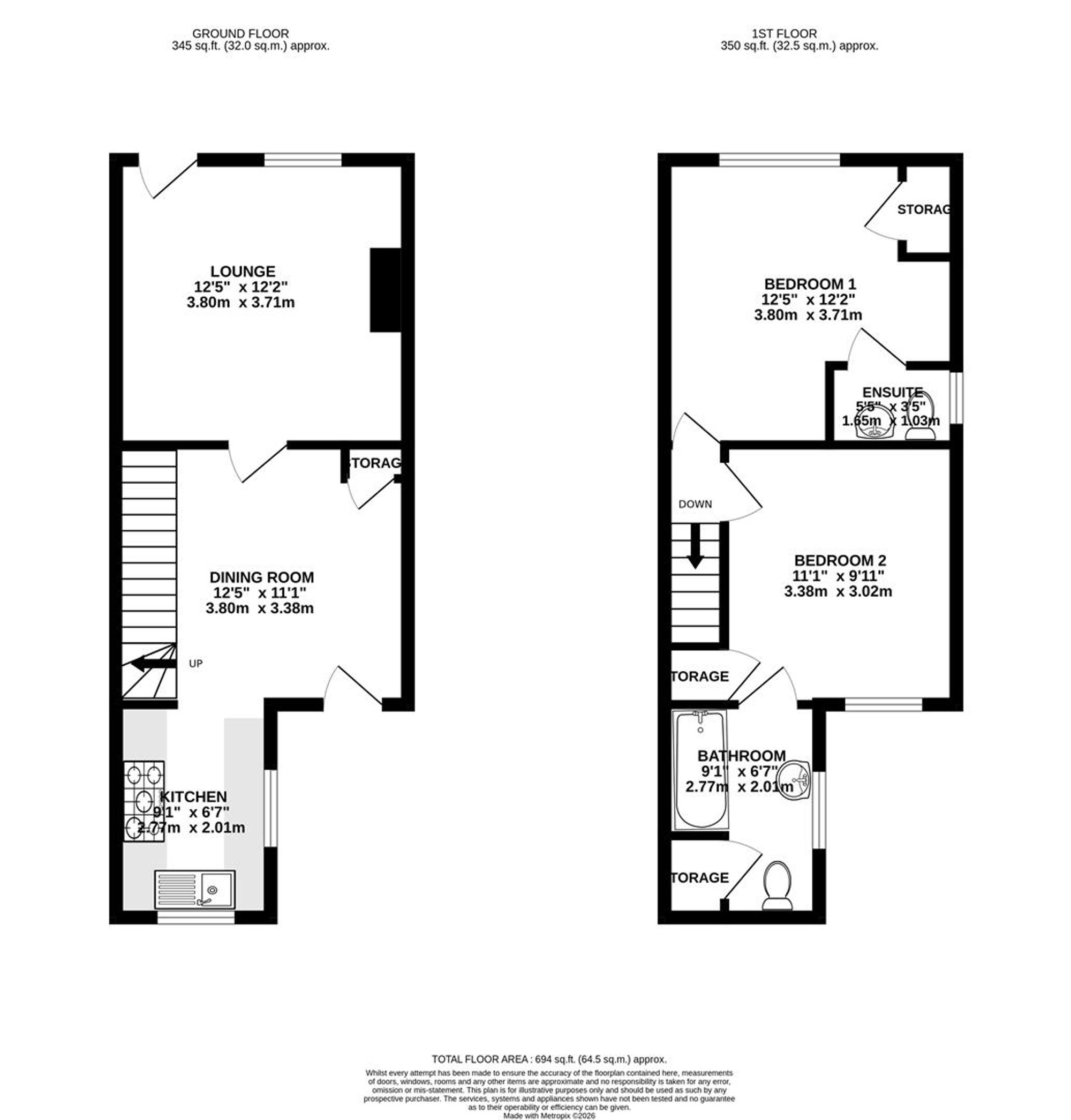 52, New Hall Road, Chesterfield floorplan