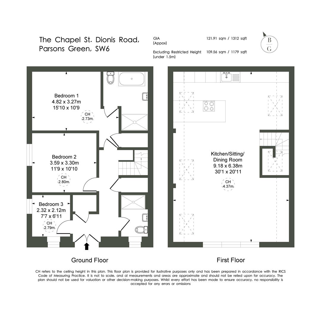 Flat 3, 57, St Dionis Road, Parsons Green floorplan
