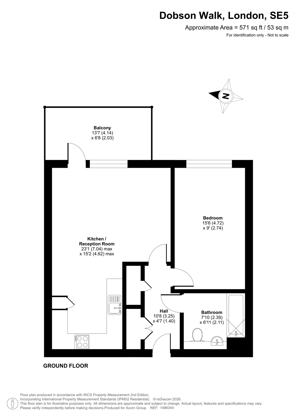 7, Hodgkin Court, 2, Dobson Walk, London floorplan